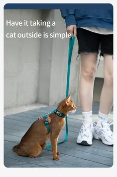 Шлейки для кошек, набор кожаных подтяжек, Регулируемый I-образный блок, поводок для кошек в стиле жилета с защитой от разрывов