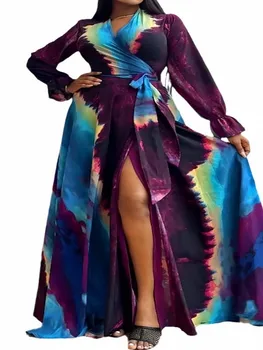 Элегантные африканские платья для женщин, Дашики 2023, Весенне-летнее платье Макси, Женская Традиционная африканская одежда, Сказочное Длинное платье