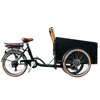 Электрический bakfiets LCD displayracks электрический грузовой велосипед 36V с литиевой батареей трехколесный велосипед e-cargo bike голландский велосипед для семьи