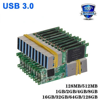 мини-чип USB 3.0 memory flash 4gb 8GB 16GB 32GB 64GB 128GB длинный U-дисковый полуфабрикат Универсальный чип-флешка оптом с фабрики