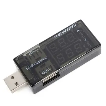 Детектор тока зарядки USB, Двухрядный тестер тока мобильного питания USB и вольтметра